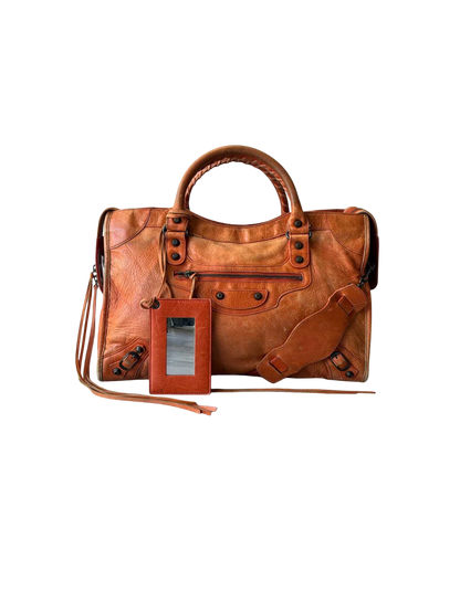 Balenciaga Classic City Orange Lambskin Bag