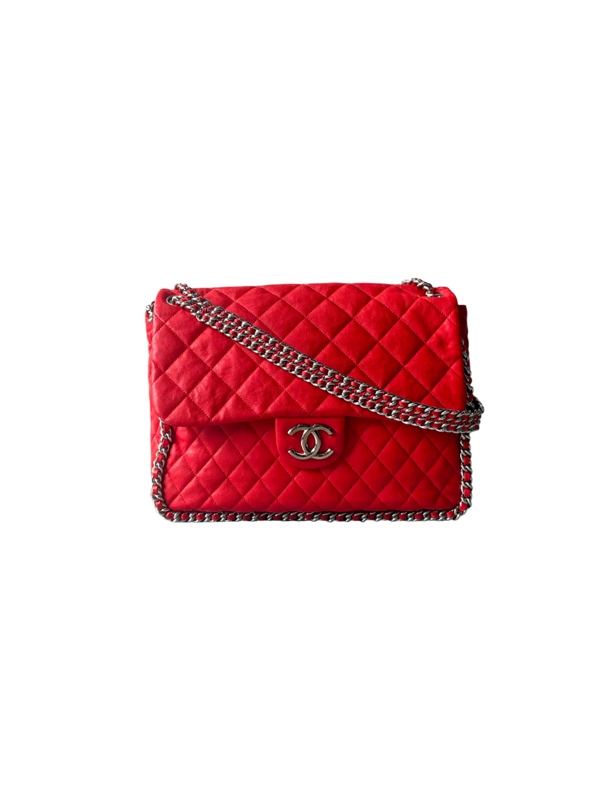 Chanel Chain Around Pink Maxi Flap