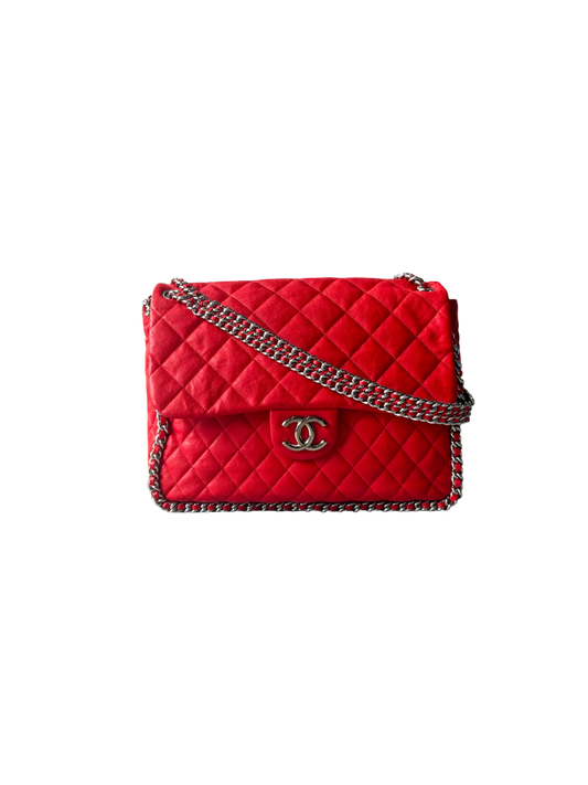 Chanel Chain Around Pink Maxi Flap