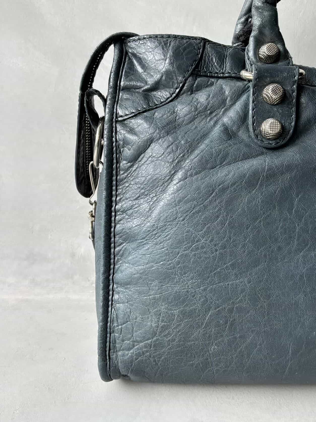 Balenciaga Classic City Giant 12 Navy Lambskin Bag