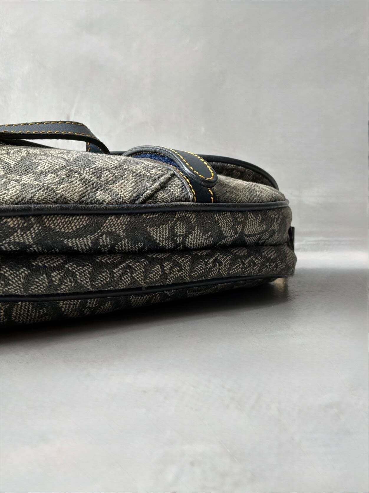 Dior Denim Monogram Saddle Bag