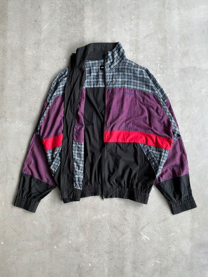 Balenciaga Patchwork Plaid Track Jacket