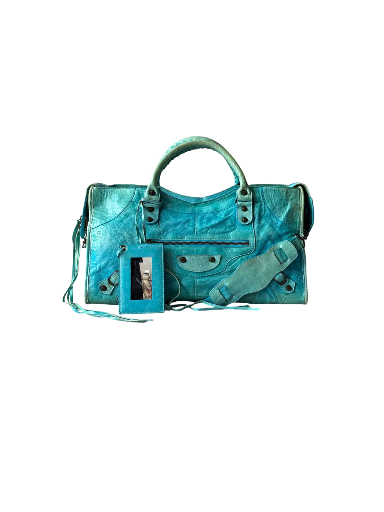 Balenciaga City Part Time Tortoise Lambskin Bag
