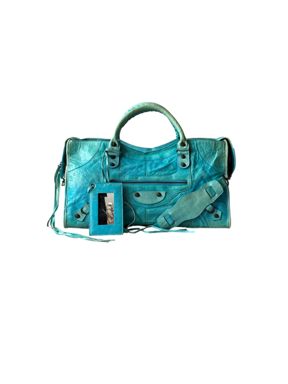 Balenciaga City Part Time Tortoise Lambskin Bag