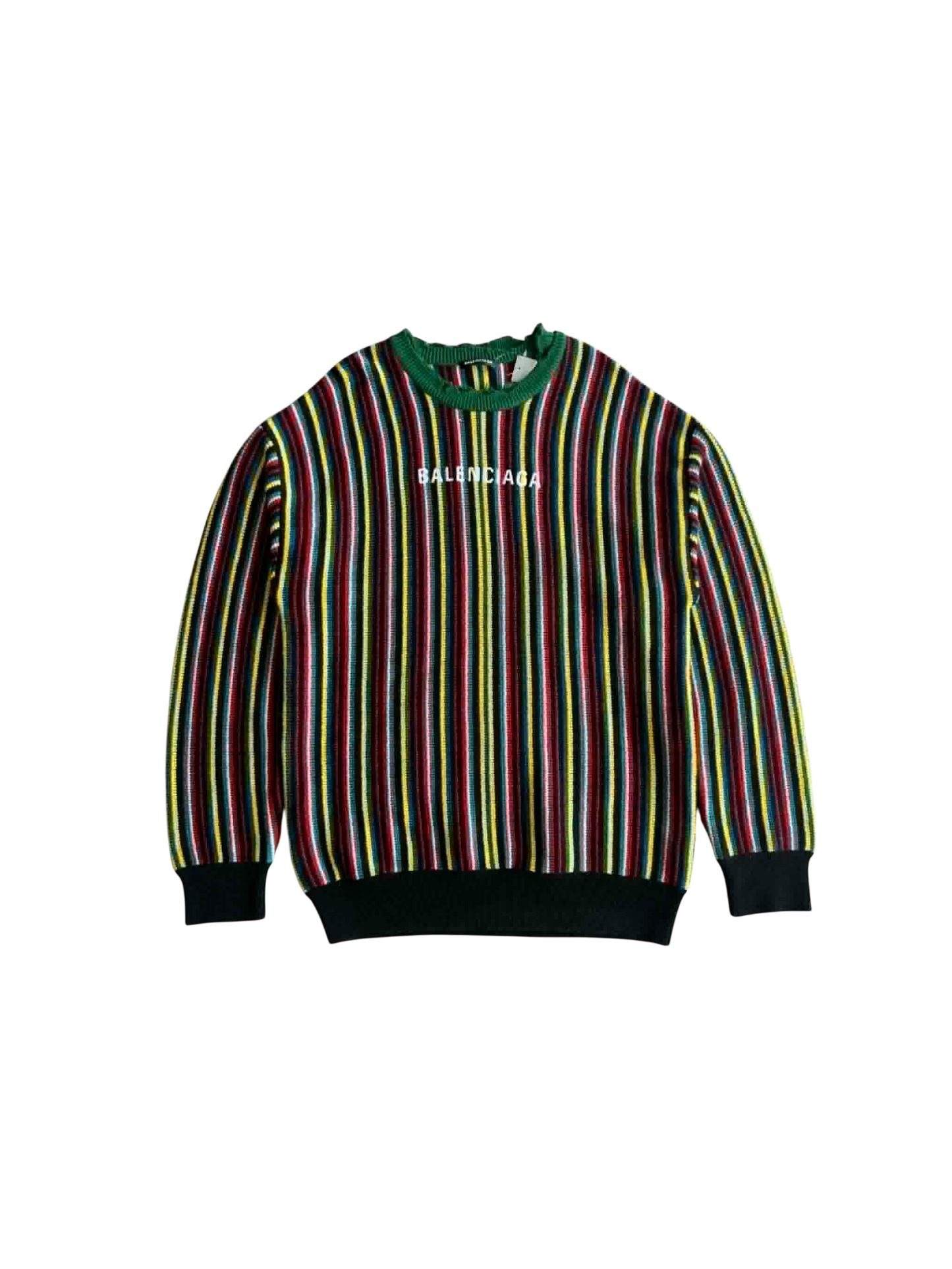 Balenciaga Multicolor Striped Logo Sweater