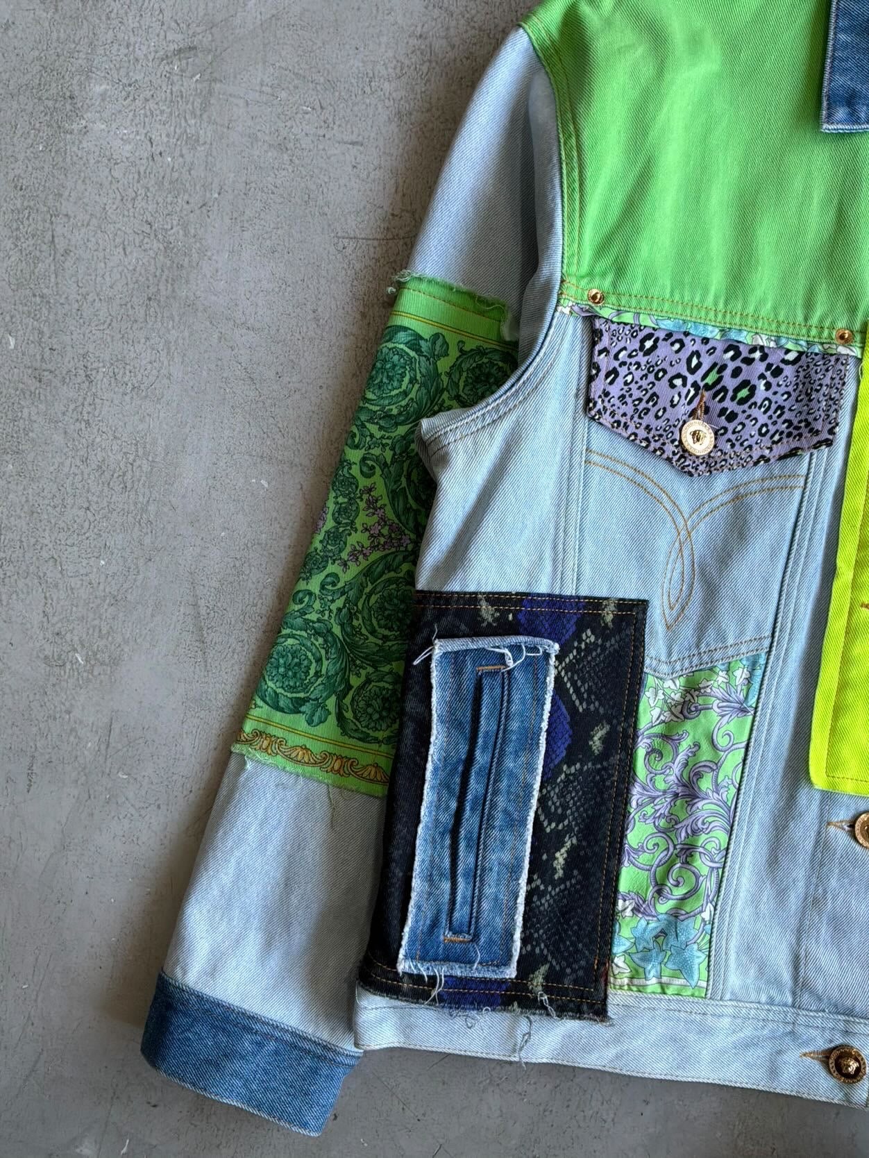 Versace Patchwork Denim Jacket