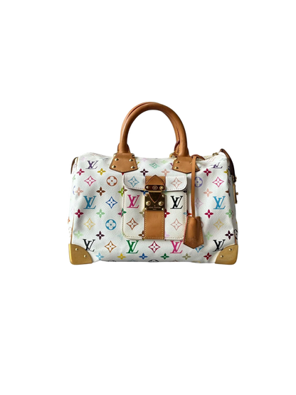 Louis Vuitton X Murakami White Multicolor Speedy 30