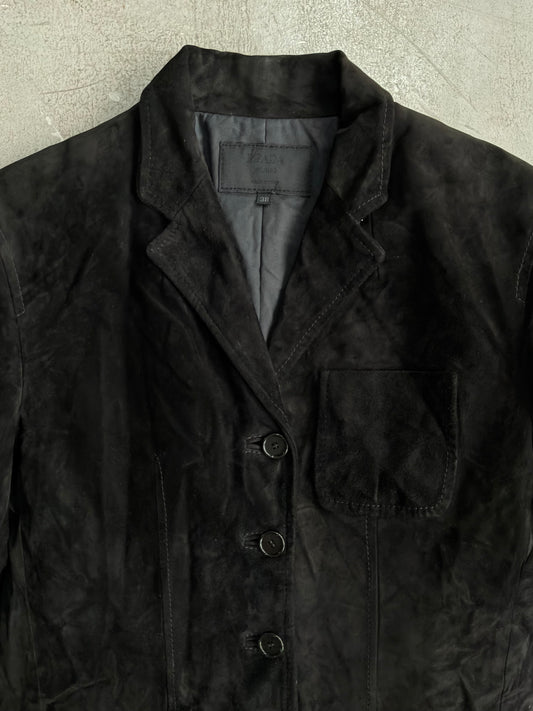 Prada Vintage Suade Button Jacket