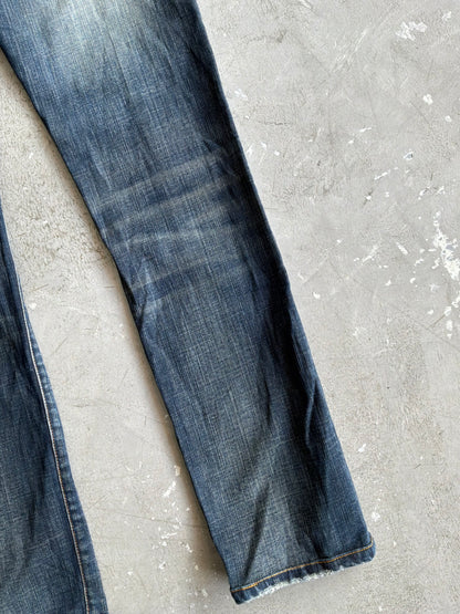 Dior Homme Kva Distressed  Raw Denim Jeans