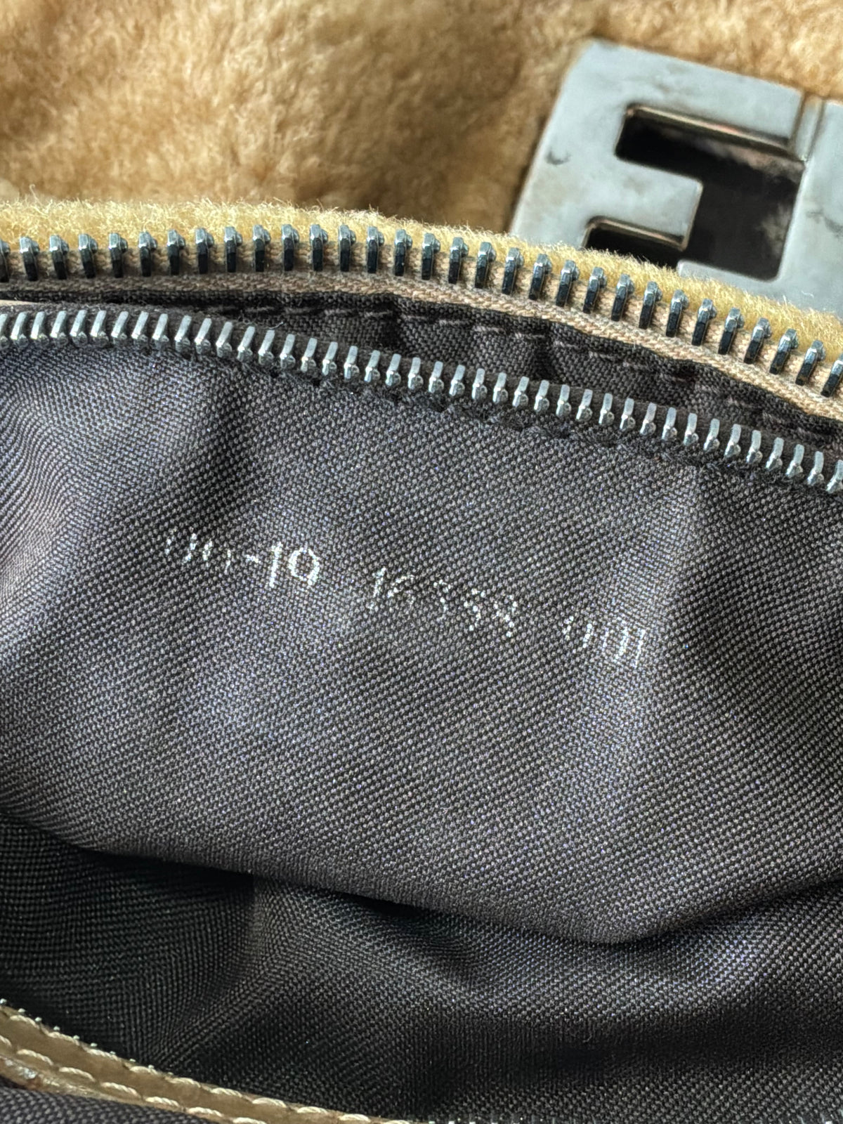 Fendi Faux Fur Baguette Shoulder Bag