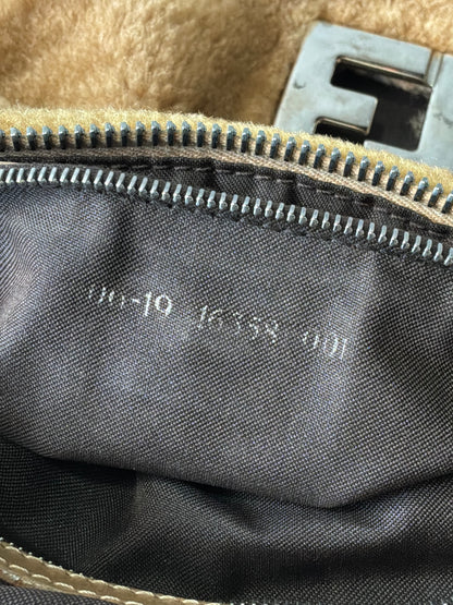Fendi Faux Fur Baguette Shoulder Bag