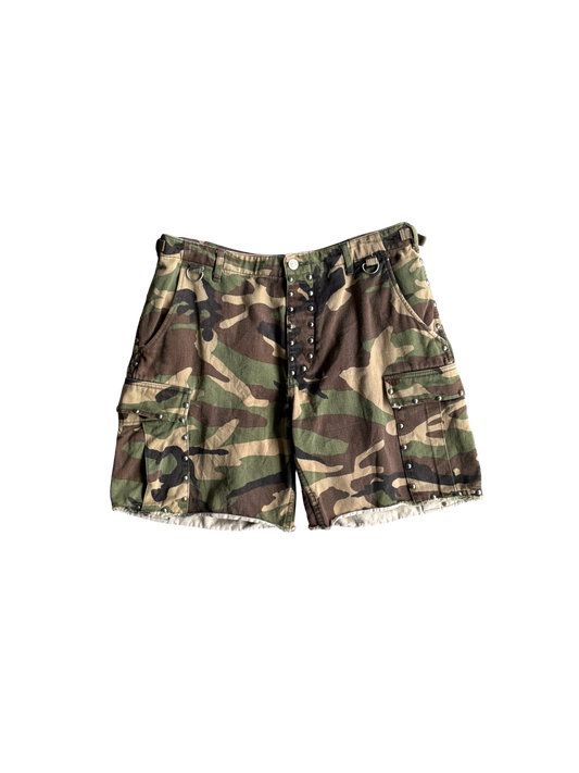 Saint Laurent Paris Camou Cargo Shorts