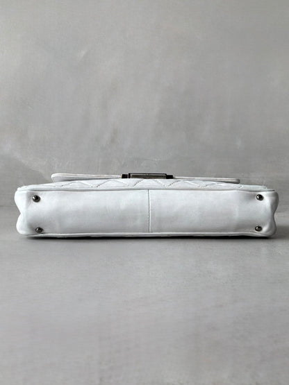 Chanel Choco Bar Quilted White Flap