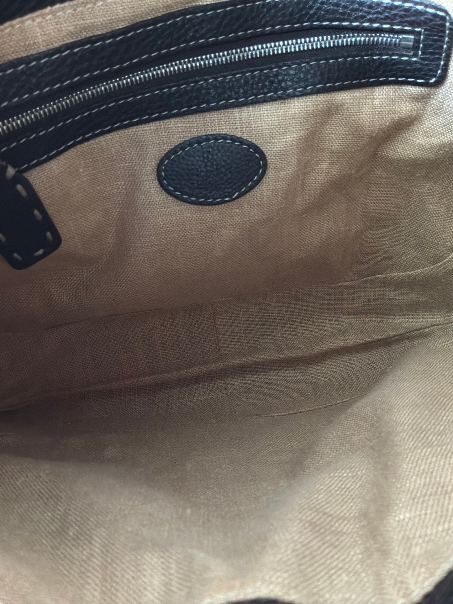 Fendi Selleria Brown Leather Hobo Bag