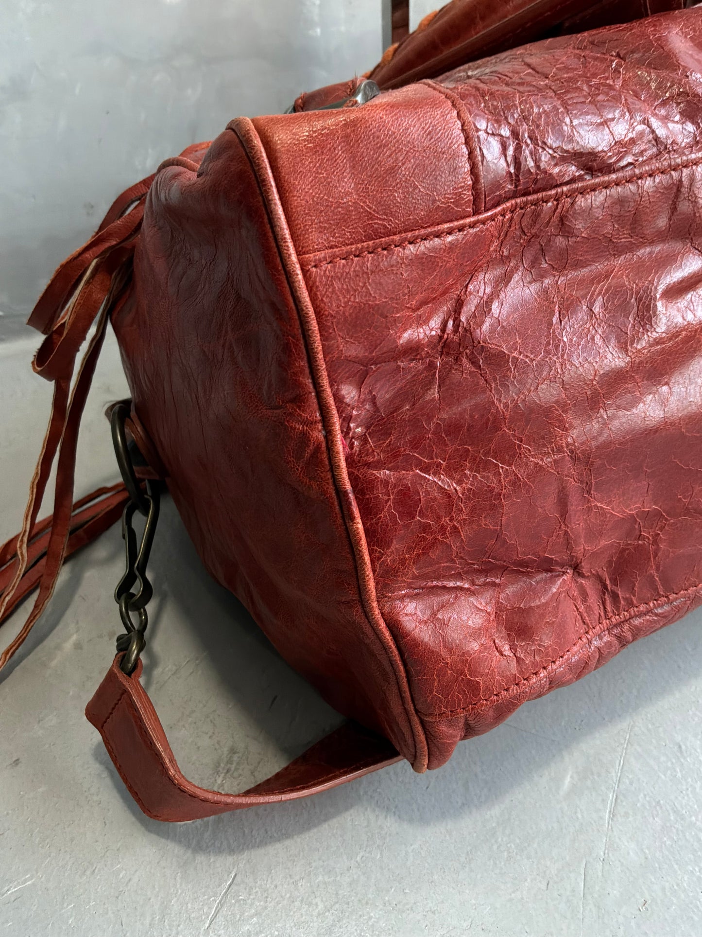 Balenciaga City Twiggy Brown/Orange Brass Hardware