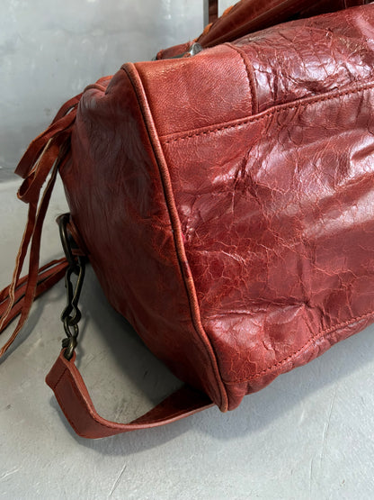 Balenciaga City Twiggy Brown/Orange Brass Hardware
