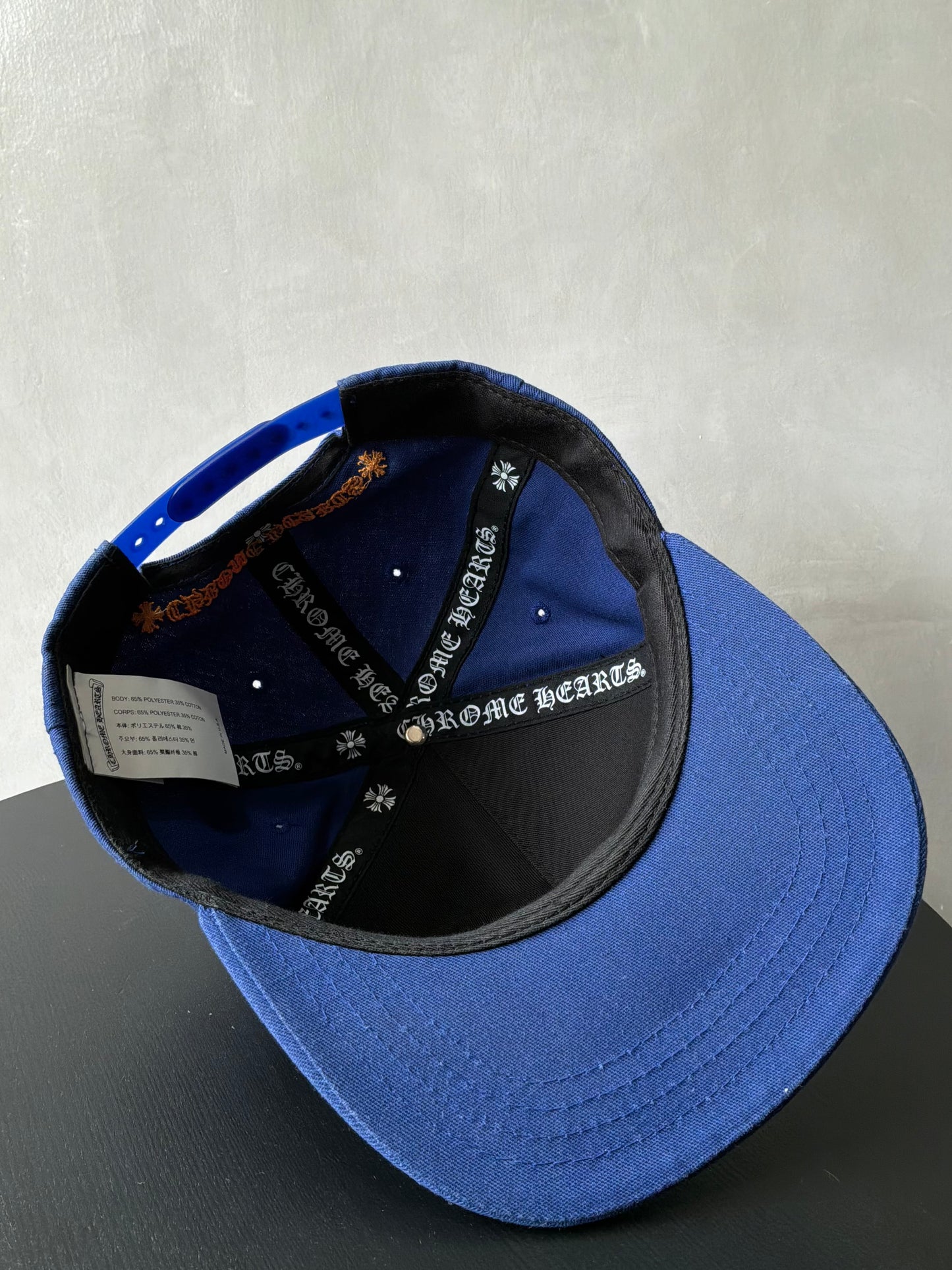 Chrome Hearts Blue Embroidered Baseball Hat