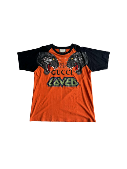 Gucci Loved Tiger Print Orange Shirt