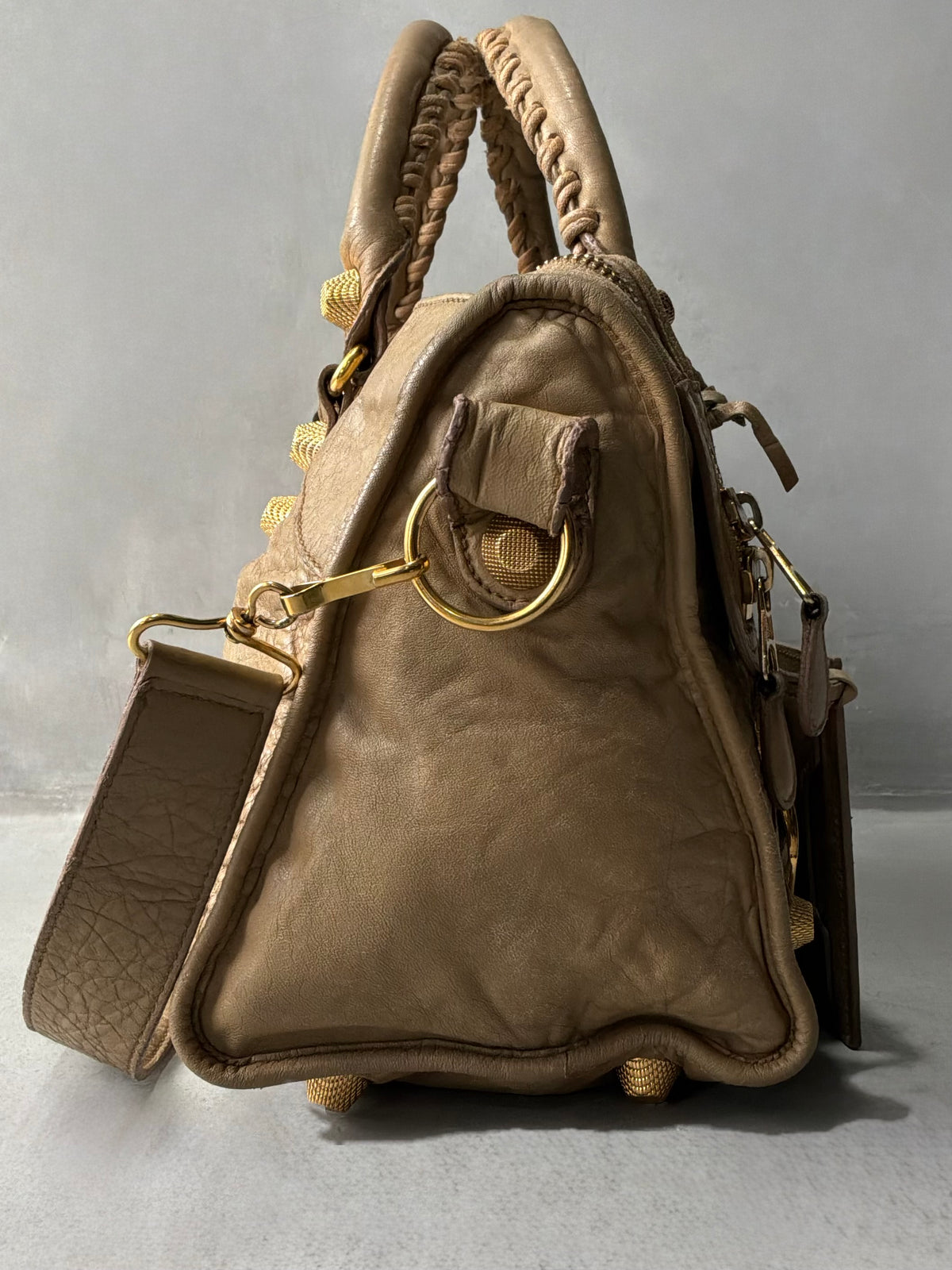 Balenciaga Part Time Old Chevre Beige Giant 21 Lambskin Bag