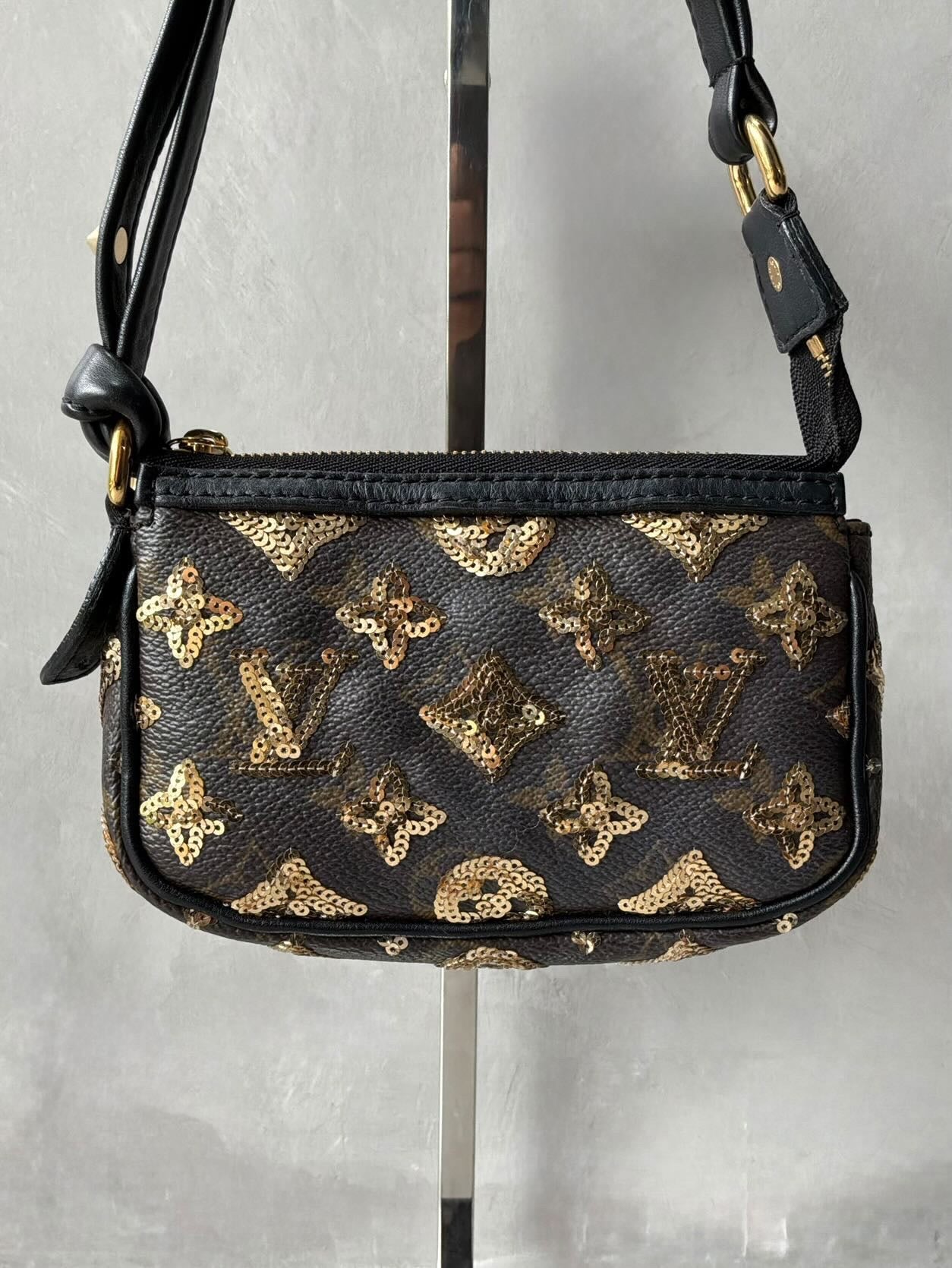 Louis Vuitton Sequins Monogram Micro Pochette Bag