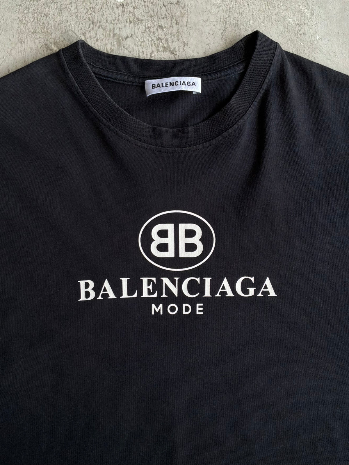 Balenciaga Mode Script Black Tee