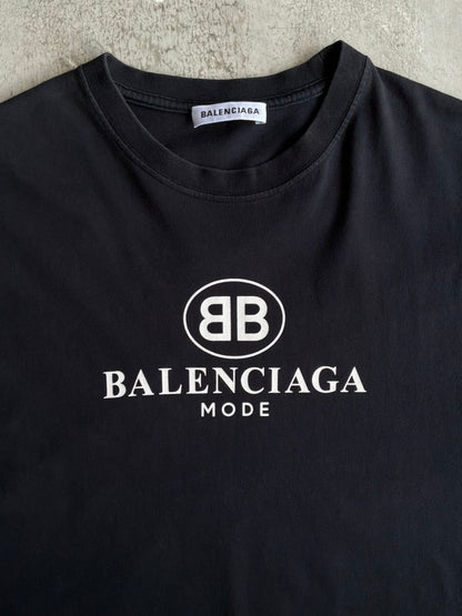 Balenciaga Mode Script Black Tee