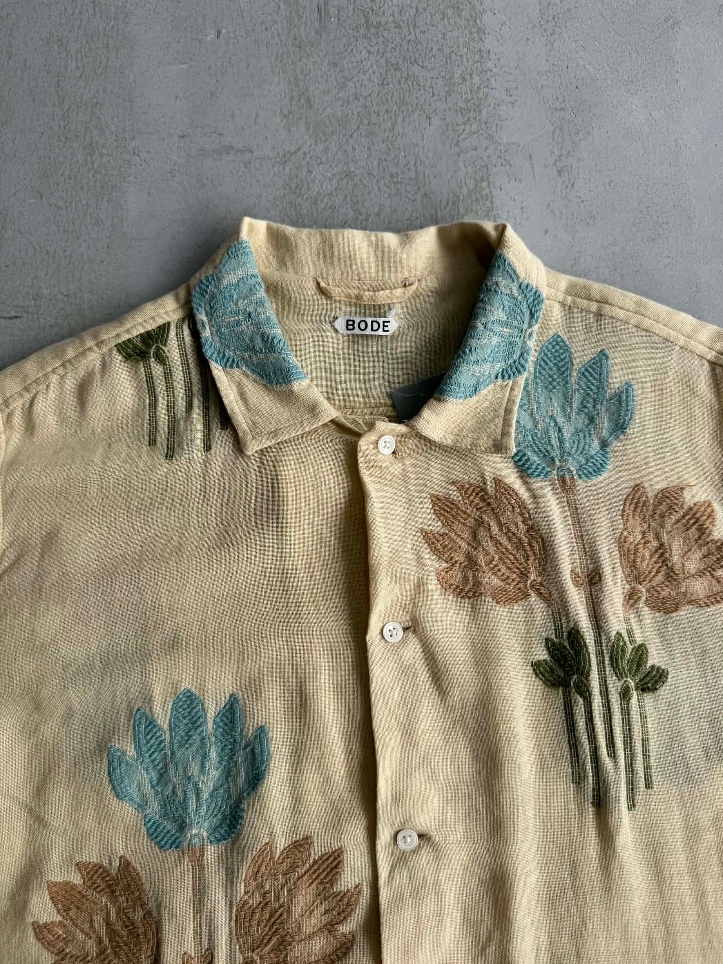 Bode Beige Full Bloom Shirt