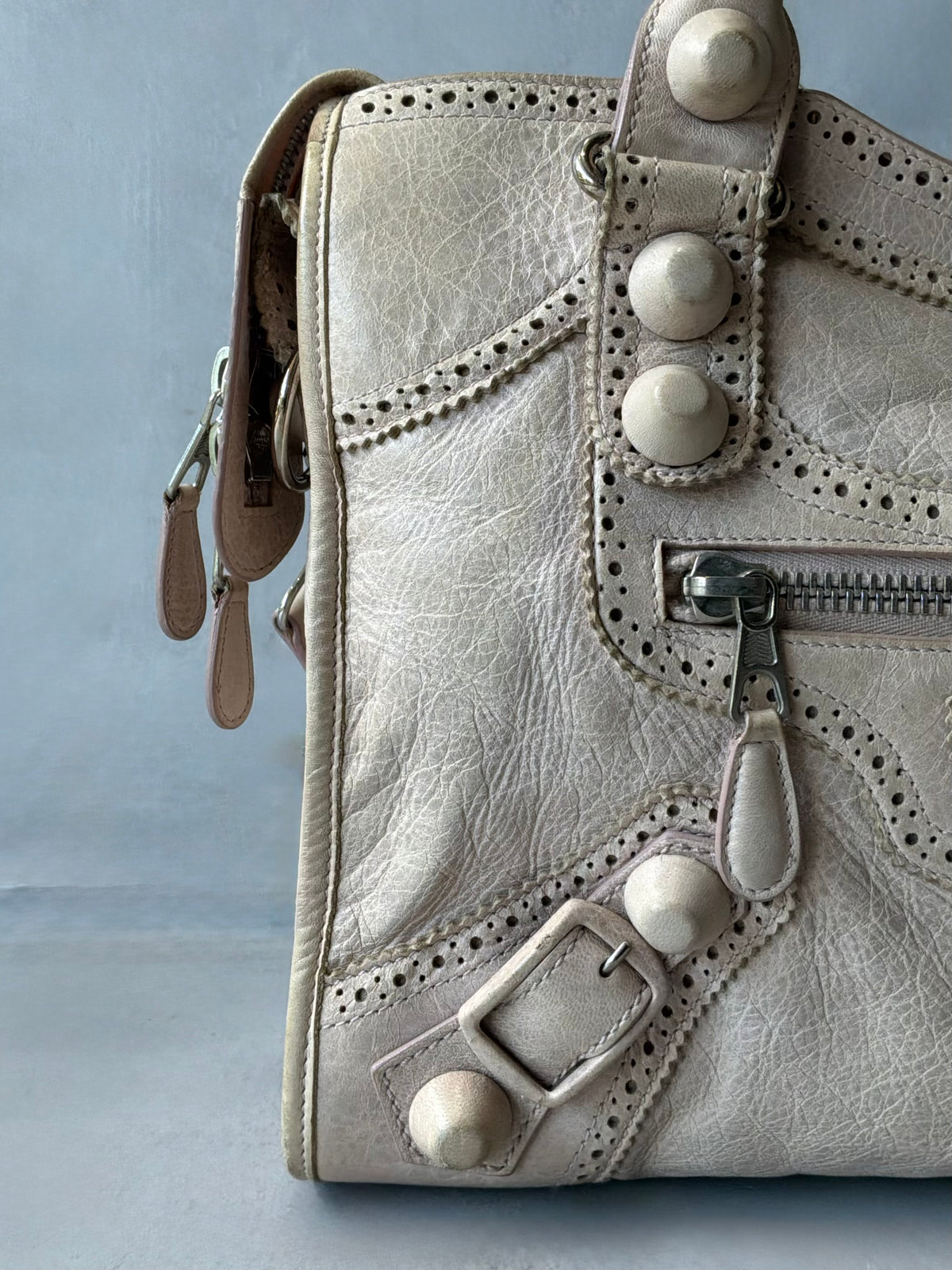 Balenciaga Classic City Light Pink on Brouges Lambskin Bag