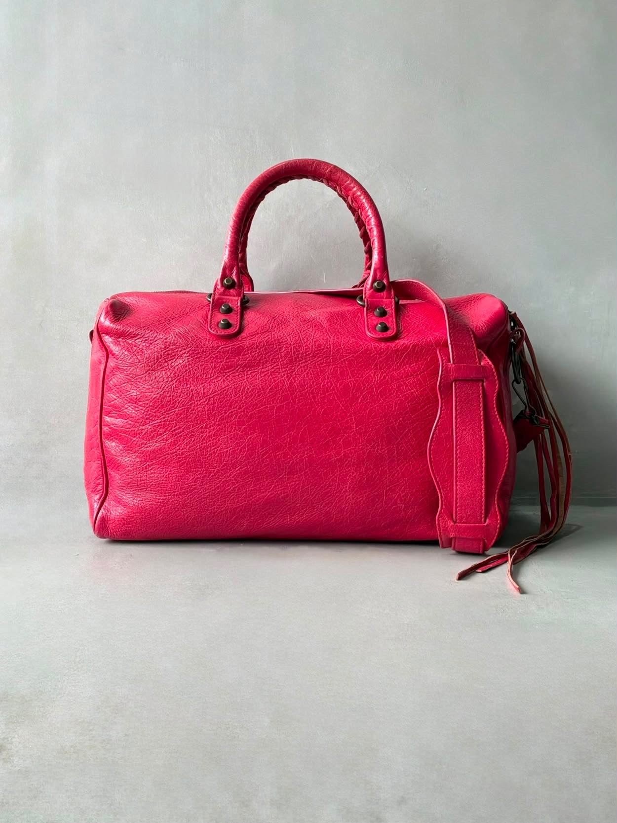 Balenciaga Large Twiggy Red Lambskin Bag