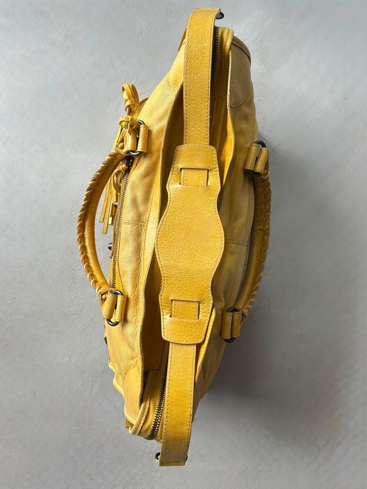 Balenciaga City Lemon Lambskin Bag