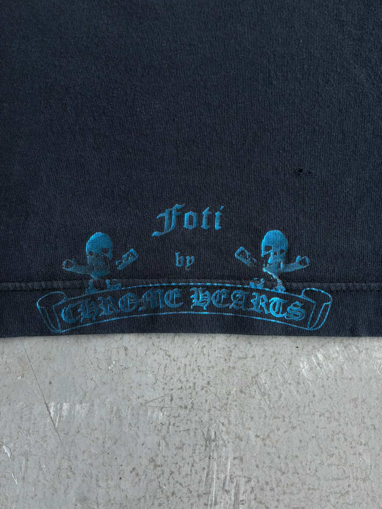 Chrome Hearts Vintage Foti Metallic Blue Tee