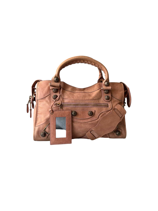 Balenciaga City Classic Giant 21 Salmon Pink Lambskin Bag