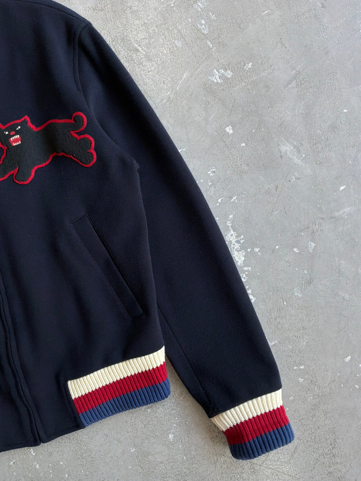 Gucci Panther Wool Patch Bomber Jacket