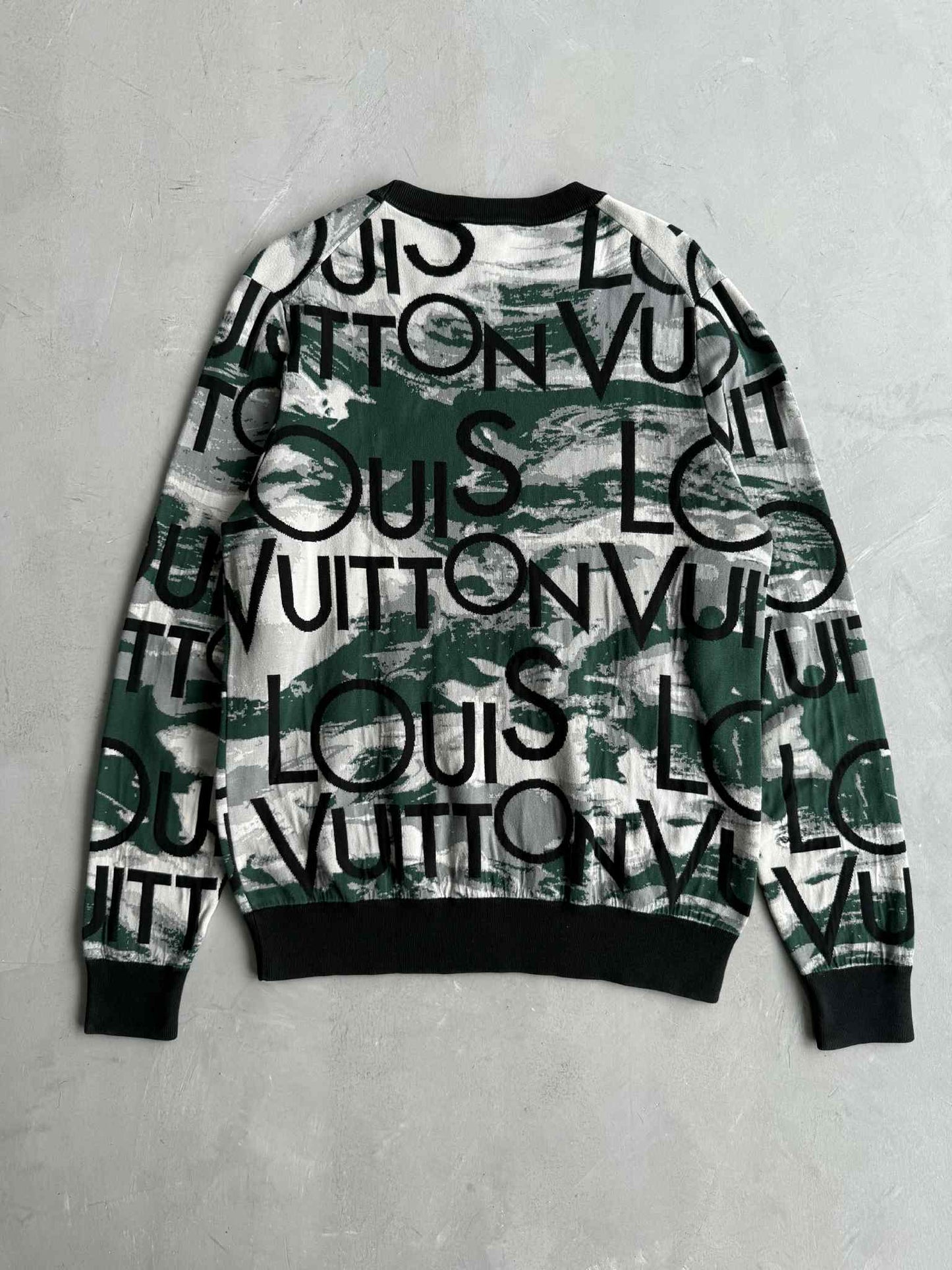Louis Vuitton Camou Script Knit Crewneck