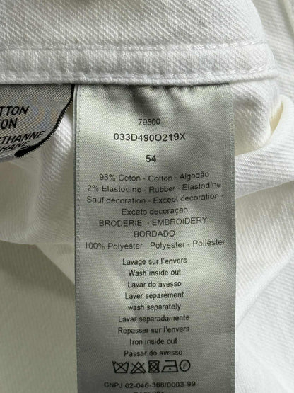 Dior Embroidered Cd Letter Denim White Jackrt