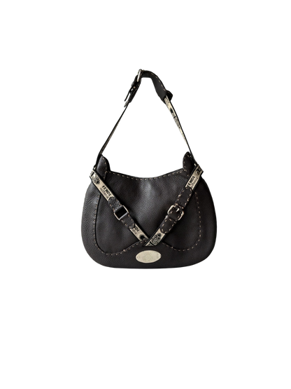 Fendi Selleria Brown Leather Hobo Bag