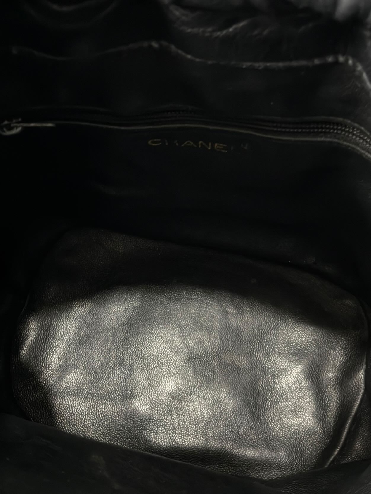 Chanel Quilted Drawstring Mini Bucket Bag