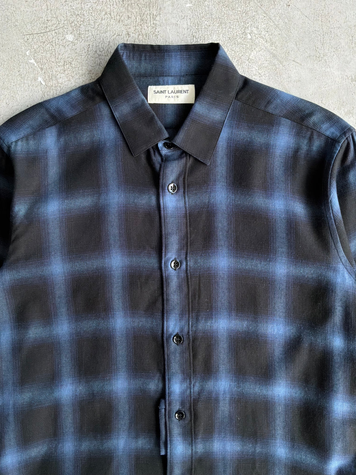 Saint Laurent Paris Checkered Longsleeves Shirt