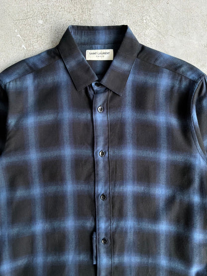 Saint Laurent Paris Checkered Longsleeves Shirt
