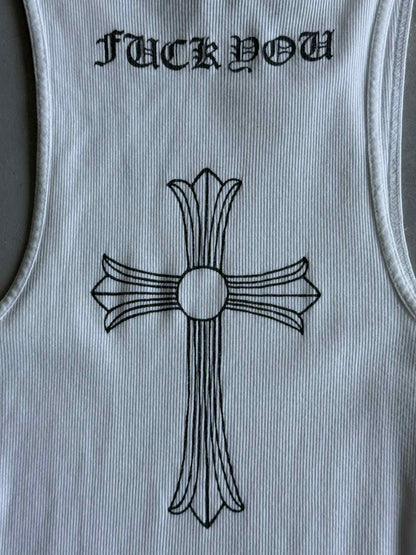 Vintage Chrome Hearts Cross Tank top