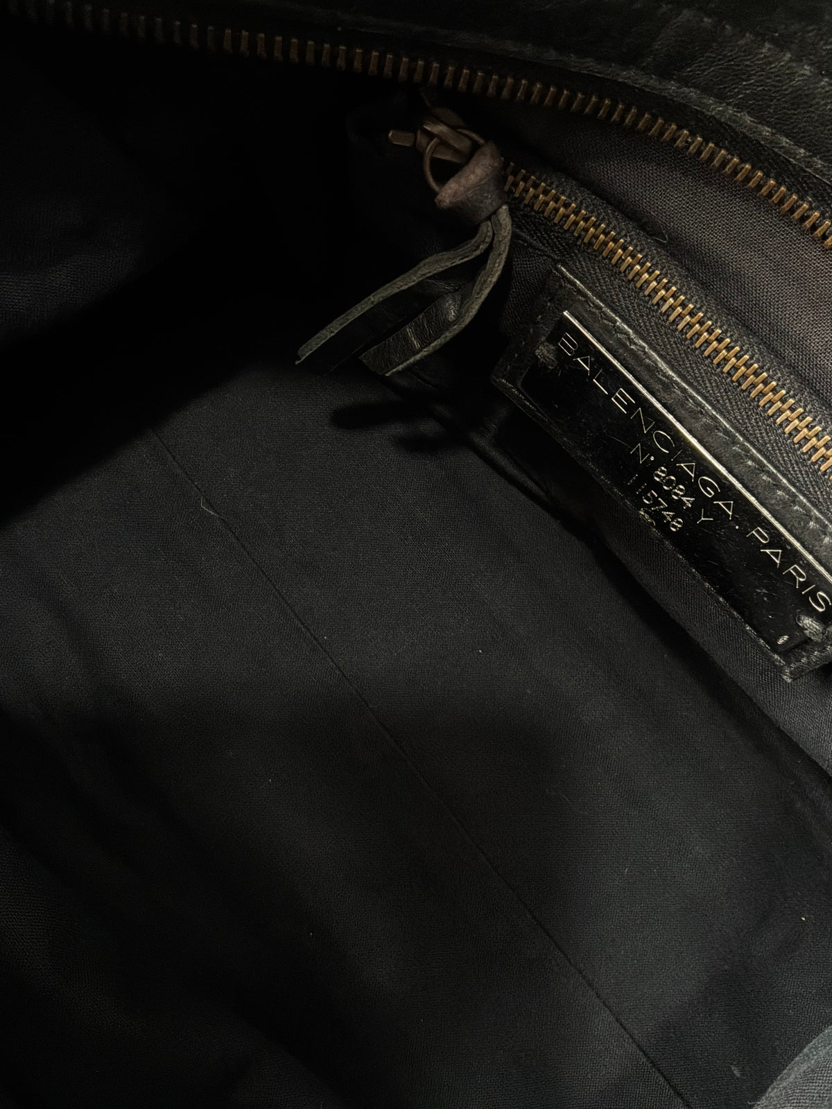 Balenciaga Classic City Black on Brass Lambskin Bag