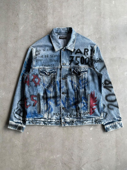 Balenciaga Graffiti Denim Jacket