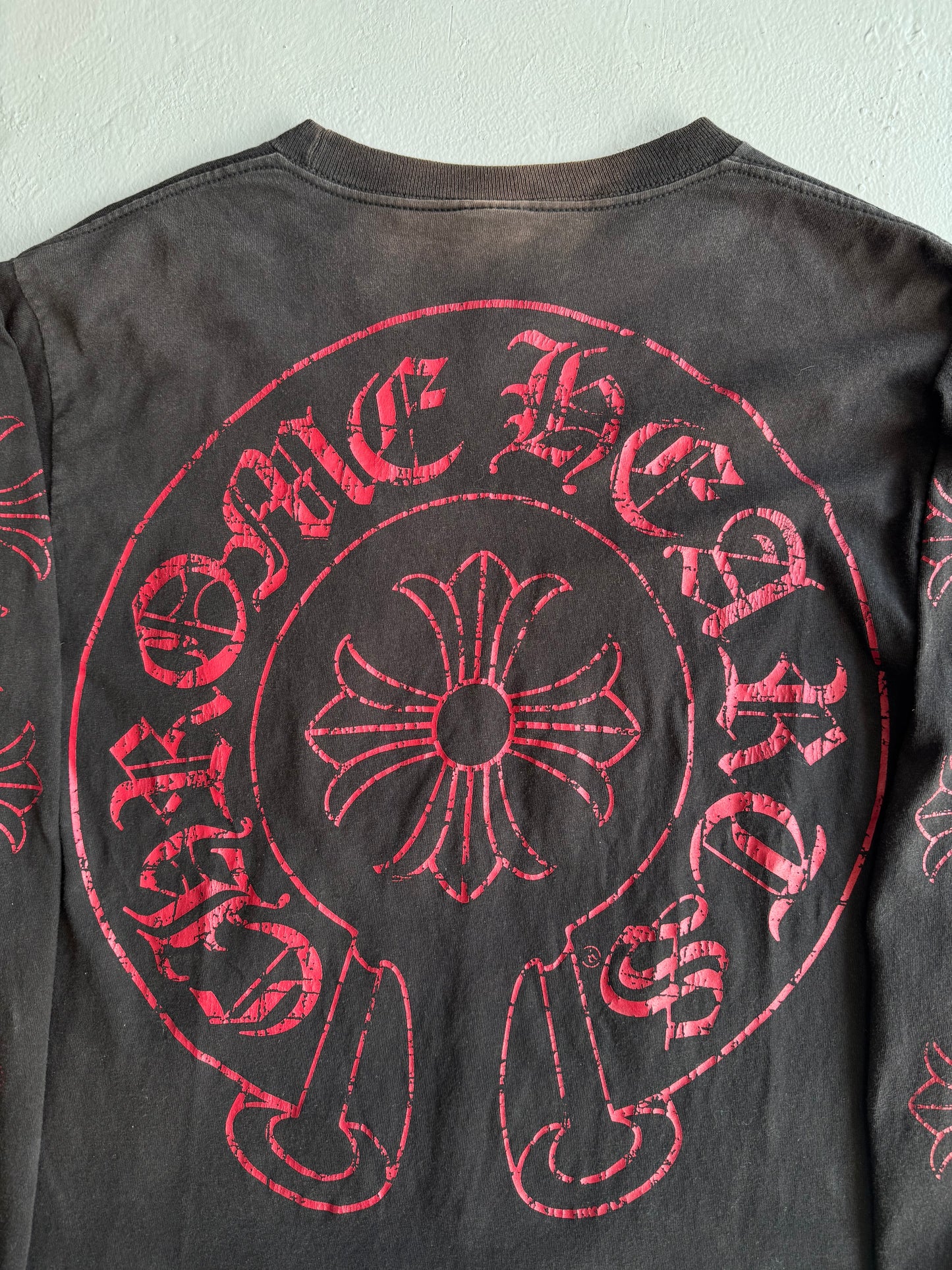 Vintage Chrome Hearts ‘Cracked’ Horseshoe Longsleeves