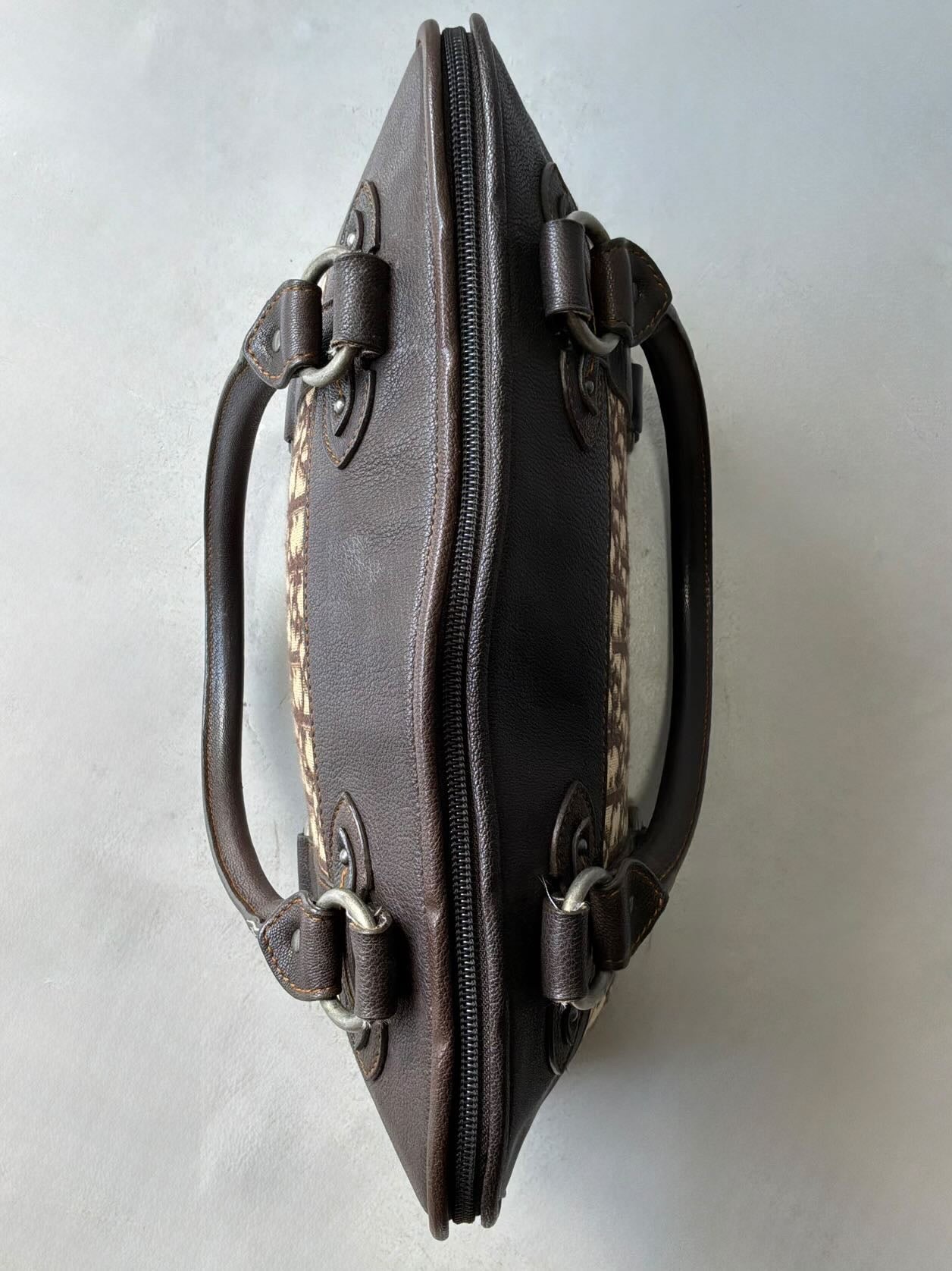 Dior Trotter Leather Boston Bag