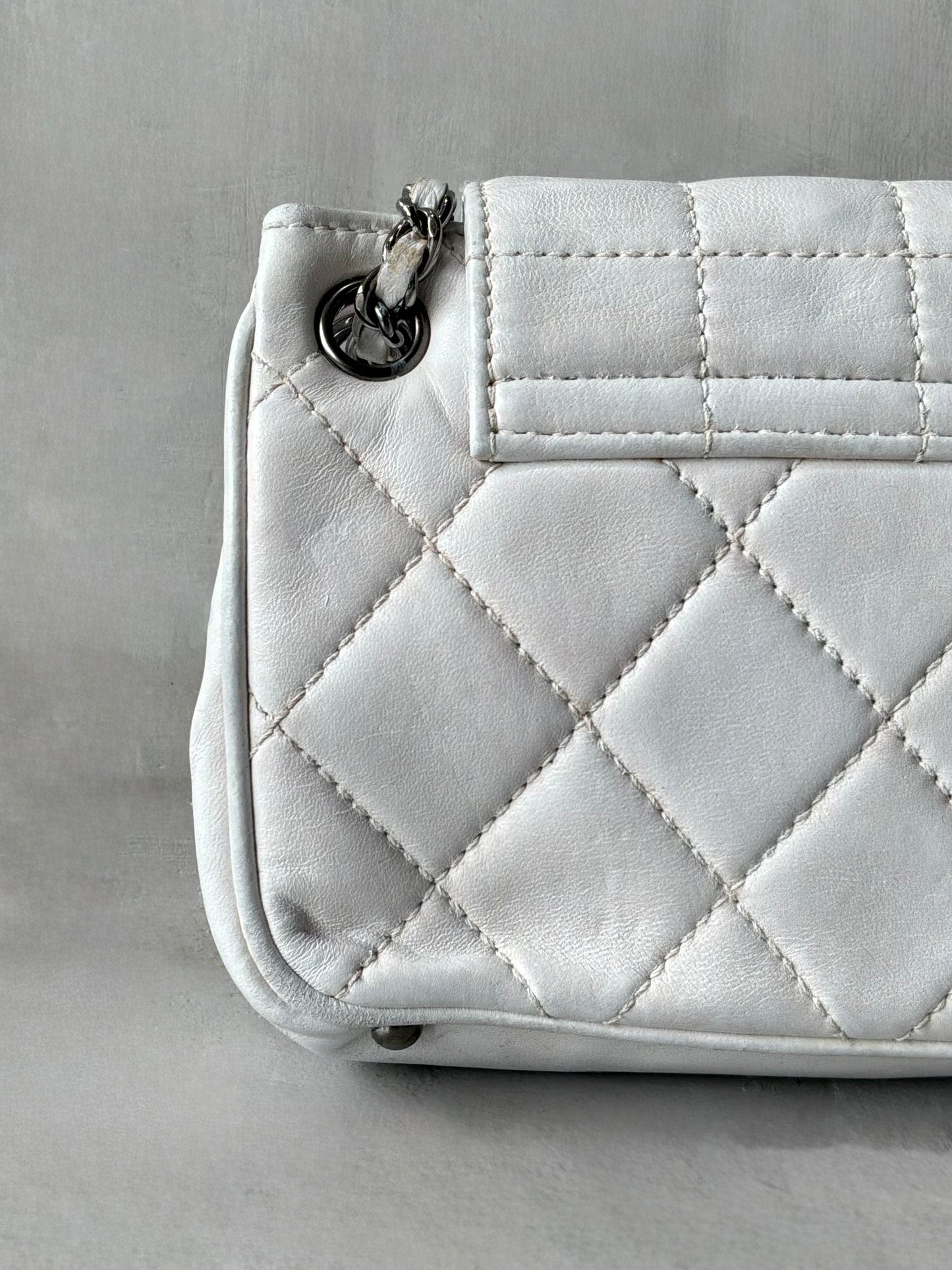 Chanel Choco Bar Quilted White Flap