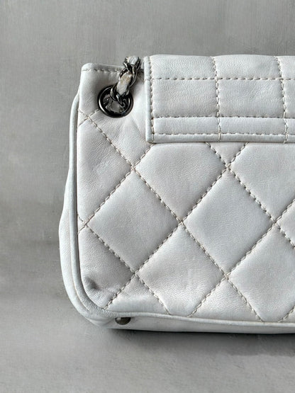 Chanel Choco Bar Quilted White Flap