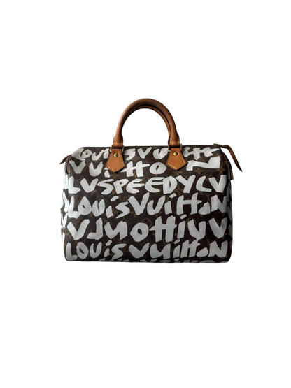Louis Vuitton x Stephen Sprouse White Graffiti Speedy 30 Bag