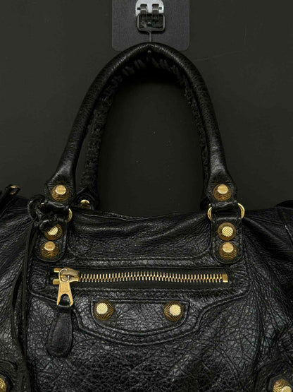 Balenciaga Mini City Black Gold Shoulder Bag