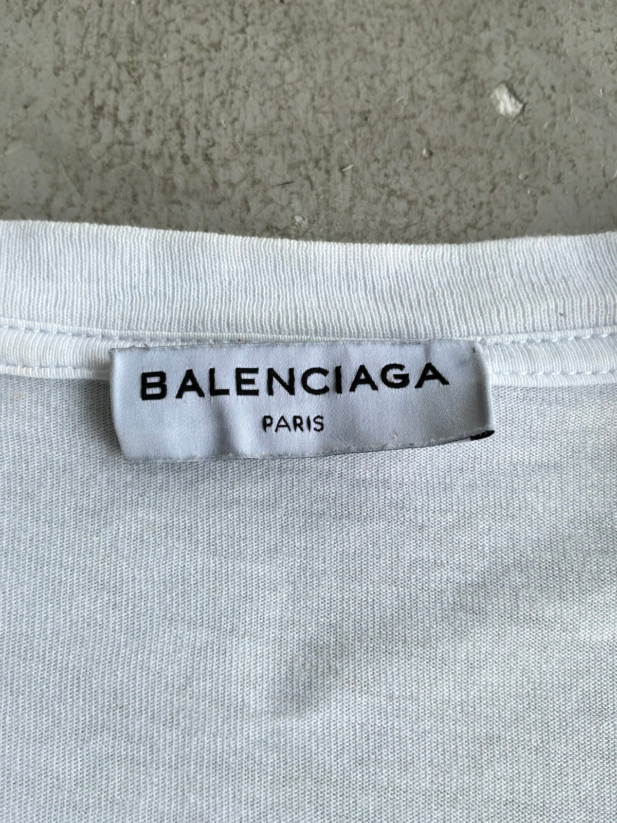 Balenciaga Mode Script White Tee