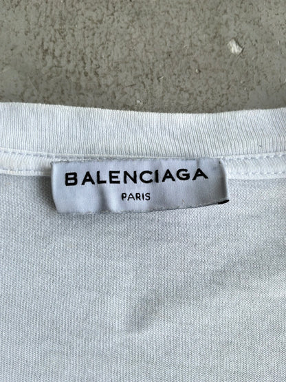 Balenciaga Mode Script White Tee